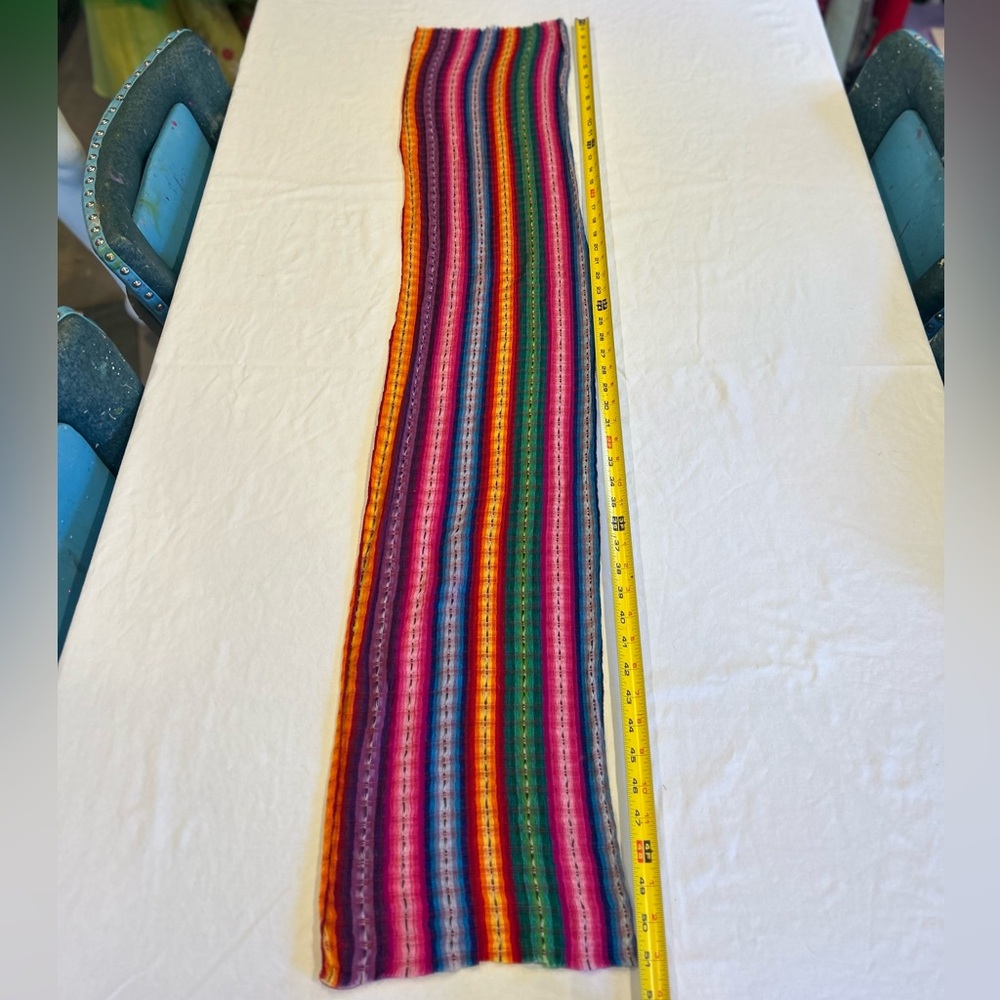 Bright Guatemalan Striped Scarf - Picture 5 of 7